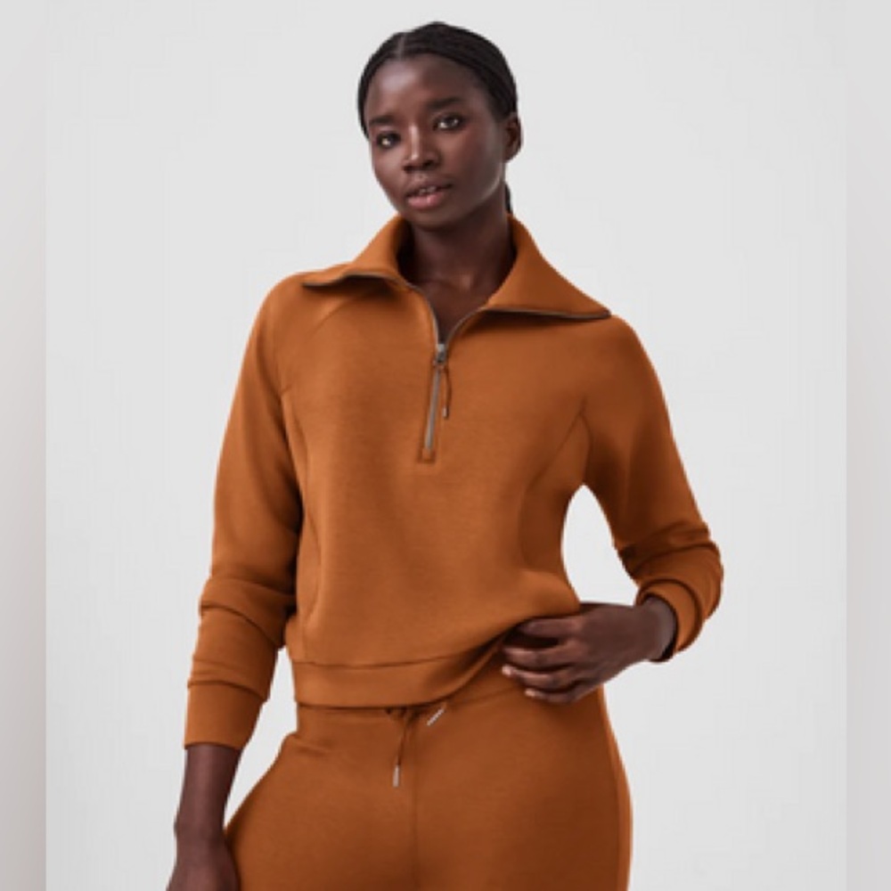 Spanx AirEssentials half zip red